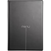 DAG Style Risto Porta Menú para Hojas A5 (14-8 x 21 cm)- PVC no tóxico- Negro- 15.3 x 23x 0.3 cm